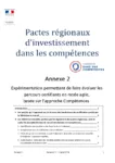 Pactes régionaux d’investissement dans les compétences : Annexe 2 - Expérimentation permettant de faire évoluer les parcours certifiants en mode agile, basée sur l’approche Compétences