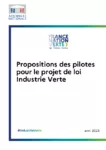 Propositions des pilotes pour le projet de loi Industrie Verte