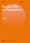 Recherche et formation, n° 98 - Varia