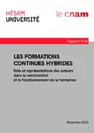 Les formations continues hybrides : rôle et représentations des acteurs dans la construction et le fonctionnement de la formation