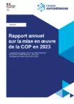 Rapport annuel sur la mise en œuvre de la COP en 2023 - Convention d’Objectifs et de Performance de France compétences - 2020-2022 (prolongée par avenants pour 2023 et 2024)