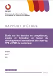 Etude sur les besoins en compétences, emploi et formation en faveur du développement international des start-up, TPE et PME du numérique