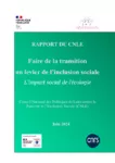 Faire de la transition écologique un levier de l’inclusion sociale : l’impact social de l’écologie - Rapport