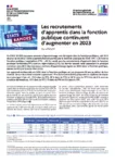 Les recrutements d’apprentis dans la fonction publique continuent d’augmenter en 2023