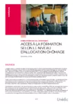 Formation des allocataires : accès à la formation selon le niveau d’allocation chômage