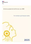 Annexe au projet de loi de finances pour 2025 : formation professionnelle