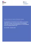 La préparation aux formations et aux métiers du numérique et de l’informatique : parcours, programmes, pédagogie, mixité des cursus dans les lycées généraux et technologiques et dans les lycées professionnels ; Rapport à madame la ministre de l’Éducation nationale