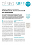 Céreq bref, n°356 - juin 2017 - Enquête 2016 auprès de la Génération 2013 - Pas d'amélioration de l'insertion professionnelle pour les non-diplômés