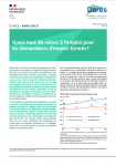 Quels taux de retour à l’emploi pour les demandeurs d’emploi formés ?