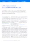 Le plan national d'action pour l'inclusion sociale 2003-2005