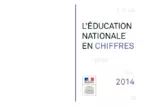 L'Education nationale en chiffres - édition 2014