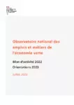 Observatoire national des emplois et métiers de l’économie verte : bilan d’activité 2022, orientations 2023 - Rapport