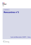 Rencontres No 3 DGEFP - Céreq : Jeudi 9 décembre 2021 [Actes] - Cycle de #Rencontres DGEFP - Céreq