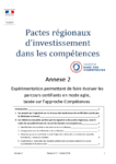 Pactes régionaux d’investissement dans les compétences : Annexe 2 - Expérimentation permettant de faire évoluer les parcours certifiants en mode agile, basée sur l’approche Compétences