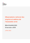 Observatoire national des emplois et métiers de l’économie verte : bilan d’activité 2022, orientations 2023 - Rapport