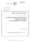 La formation continue des enseignants de l’enseignement public - Exercices 2017-2021 (Observations définitives)