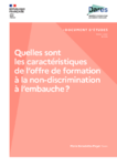 Quelles sont les caractéristiques de l’offre de formation à la non-discrimination à l’embauche ?