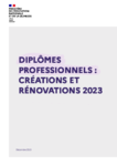 Diplômes professionnels : créations et rénovations 2023